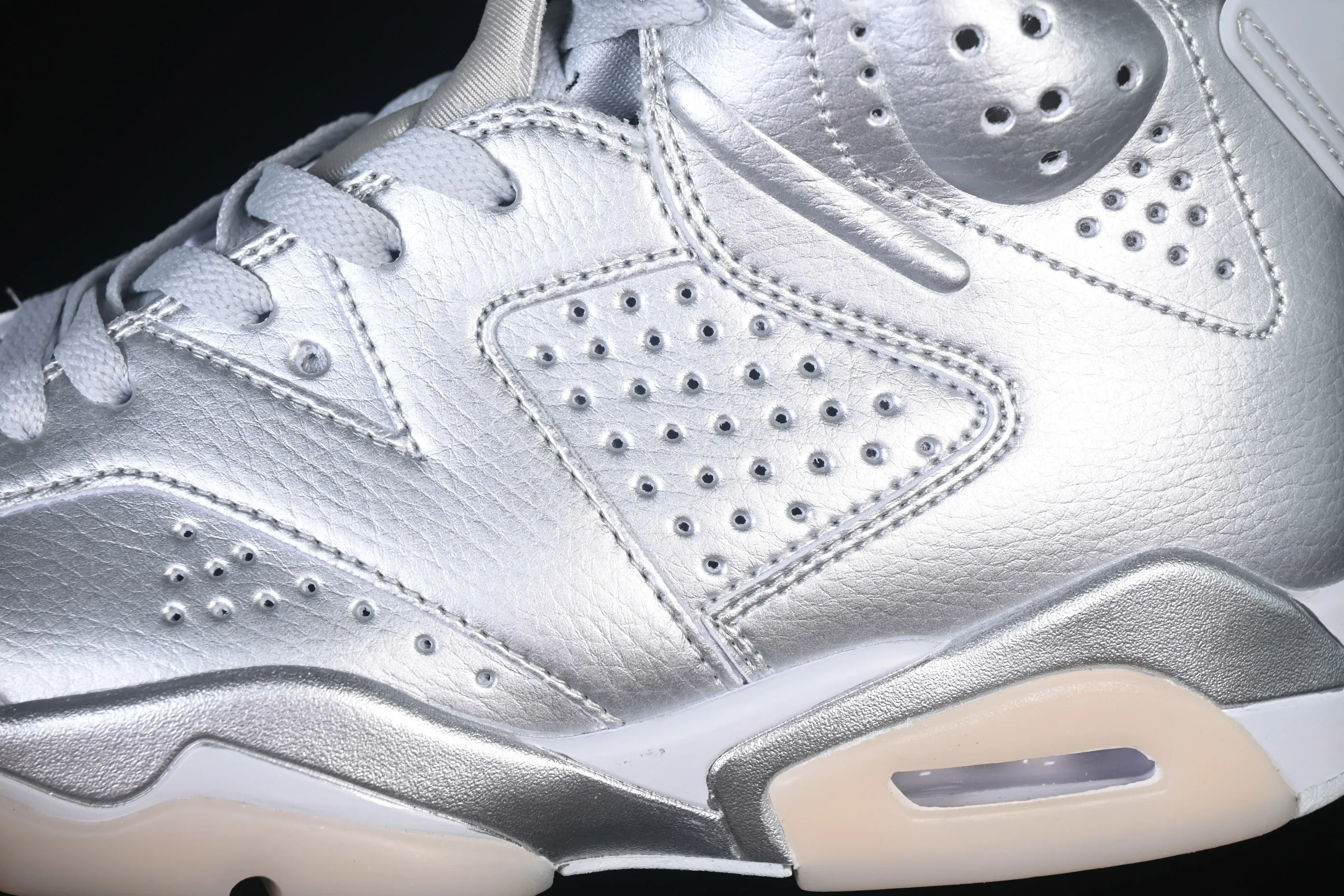 All categories Air Jordan Jordan series basketball shoes Air Jordan 6 PSG x Air Jordan 6 Retro AJ6 Joe 6 Liquid Silver Paris IQ5135-010